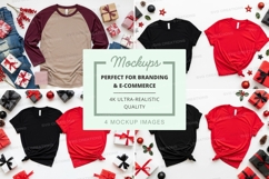 T-shirt mockup with christmas theme Product Image 1