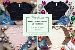 Holiday themed t-shirt mockup Product Image 1