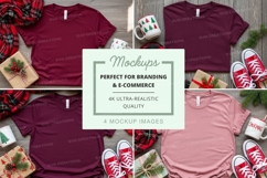 T-shirt mockup with christmas theme Product Image 1
