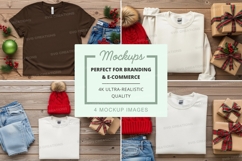 Holiday-themed apparel and accessories mockup Product Image 1