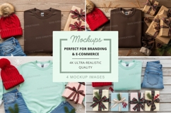 Christmas-themed apparel and gift mockup Product Image 1