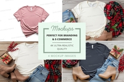 T-shirt mockup with holiday elements Product Image 1