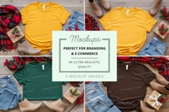 T-shirt mockup with holiday themed items Product Image 1