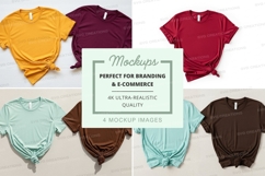 Collection of t-shirt mockups in various colors and styles Product Image 1