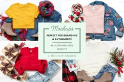 Flat lay mockup of kids' clothing items Product Image 1