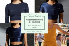 Collection of crop top mockups Product Image 1