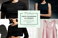 Crop top mockup and tank top mockup Product Image 1