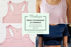 Sports bra mockup and crop top mockup Product Image 1