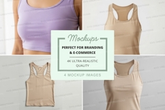 Sports bra and tank top mockups Product Image 1