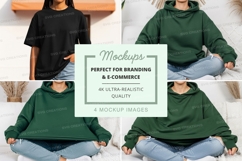 Casual hoodie and t-shirt collection mockup Product Image 1