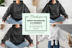 Mockup: casual hooded sweatshirts Product Image 1