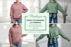 Mockup: hooded sweatshirts in pastel colors Product Image 1