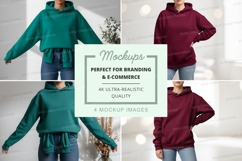 Mockup: oversized hooded sweatshirts Product Image 1