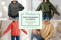 Collection of hooded sweatshirts mockup Product Image 1