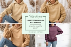 Casual hooded sweatshirts mockup Product Image 1