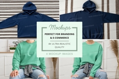 Mockup of blue hoodie Product Image 1