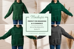 Mockup of hooded sweatshirts in different colors Product Image 1