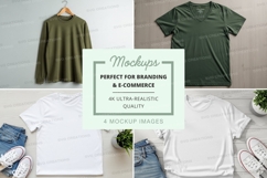 T-shirt mockup set with various styles and colors Product Image 1