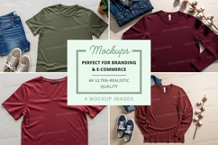 Apparel mockup featuring t-shirts and sweatshirts Product Image 1