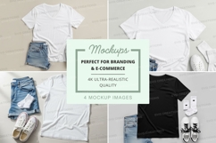 T-shirt mockup with casual outfit accessories Product Image 1