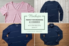 Four long sleeve t-shirt mockups Product Image 1