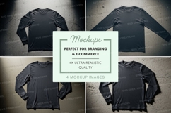 Long sleeve t-shirt mockup set Product Image 1