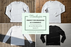 Long sleeve t-shirt mockup set Product Image 1