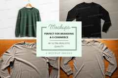Long sleeve t-shirt mockup in multiple colors Product Image 1
