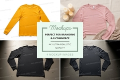 Long sleeve t-shirt mockup collection Product Image 1