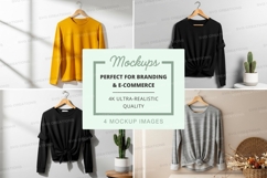 Collection of long sleeve t-shirts mockup Product Image 1