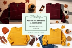 Autumn-themed sweatshirt mockup Product Image 1