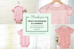 Pink baby onesie mockup Product Image 1