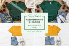 T-shirt mockup set with natural and minimalist backgrounds Product Image 1