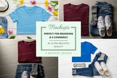T-shirt mockup collection with accessories Product Image 1
