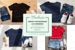 Flat lay mockup of children's clothing Product Image 1