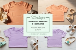 Children's t-shirt mockup set with accessories Product Image 1