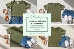 Children's t-shirt mockup with accessories Product Image 1
