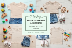 Children's clothing mockup - t-shirt and shorts Product Image 1