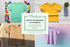 Four t-shirt mockups in different colors Product Image 1
