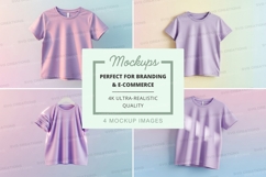 Purple t-shirt mockup set Product Image 1