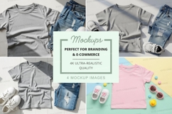 T-shirt and jeans outfit mockup Product Image 1