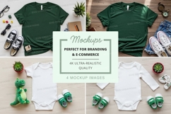 T-shirt and onesie mockup with accessories Product Image 1