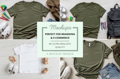 T-shirt mockup with accessories Product Image 1