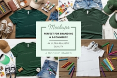 T-shirt mockup with art supplies Product Image 1