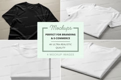 T-shirt mockup set - crew neck, black and white Product Image 1