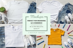 T-shirt mockup with casual accessories Product Image 1