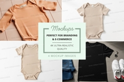 Collection of baby onesies and adult t-shirt mockups Product Image 1