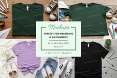 T-shirt mockup with various colors and accessories Product Image 1
