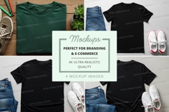 T-shirt mockup collage with various styles and colors Product Image 1