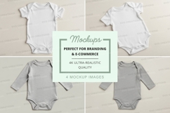 Four baby onesie mockups Product Image 1
